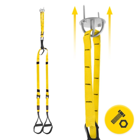 Edzőpántok, TRX edzőszalagok, sárga