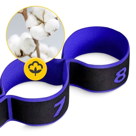 Fitnesz gumiszalag, 90 cm, lila