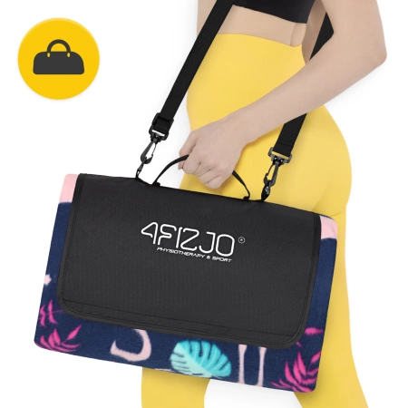 Szigeteléssel rendelkező piknik- és strandtakaró, 200 x 200 cm, flamingó mintás