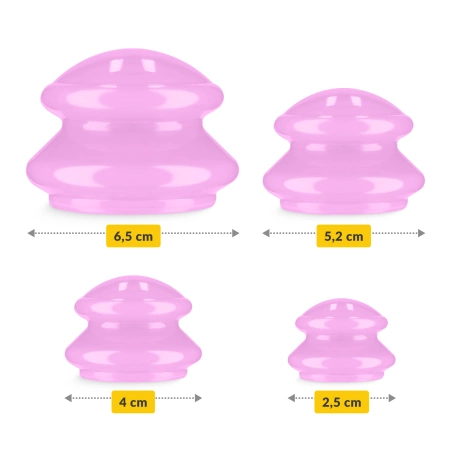 MED+ szilikonköpöly készlet, 4 db, rózsaszín