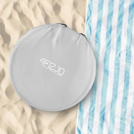 Önfelállító strandsátor, kék-szürke