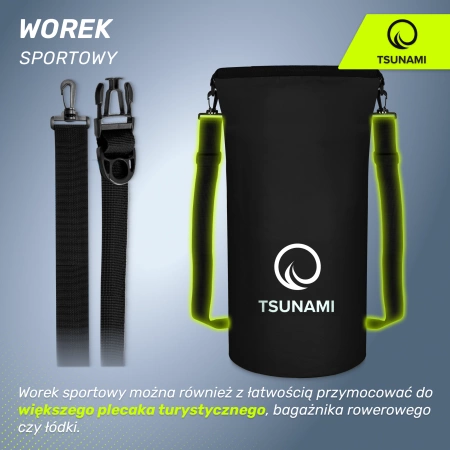TSUNAMI vízálló zsák, 30 l, fekete