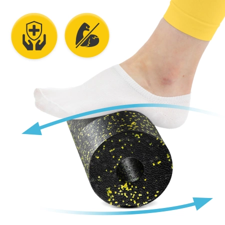 EPP habszivacs masszázshenger, 45 cm, sárga