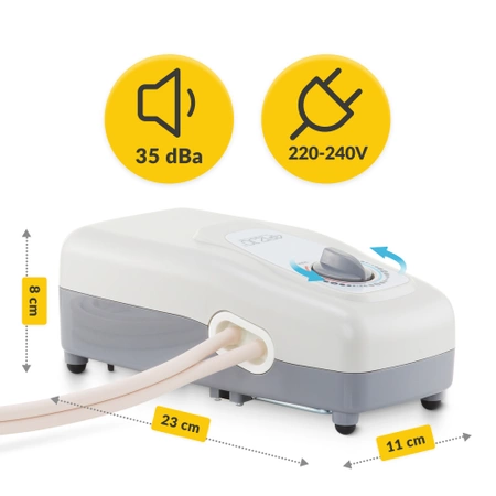 MED pumpával ellátott nyomáscsökkentő matrac