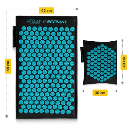 ECO akupresszúrás matrac hajdina és kókusz töltettel, kék