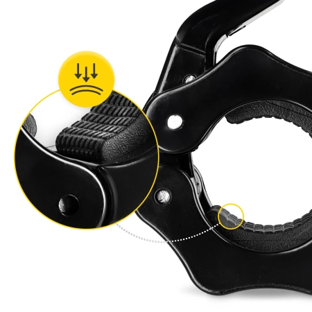 QR gyorskioldó bilincsek 25 mm-es nyakhoz, 2 db - fekete