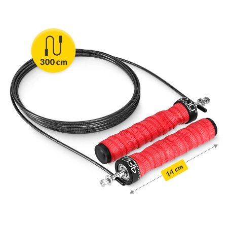 Súlyozott boksz ugrálókötél, 3 m, piros
