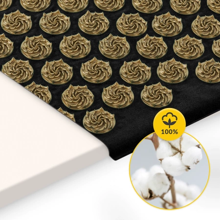 ERGO párnával ellátott akupresszúrás matrac, fekete