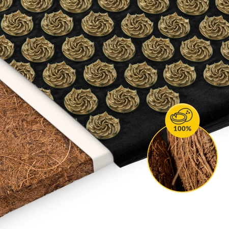ECO akupresszúrás matrac hajdina- és töltettel, fekete-arany