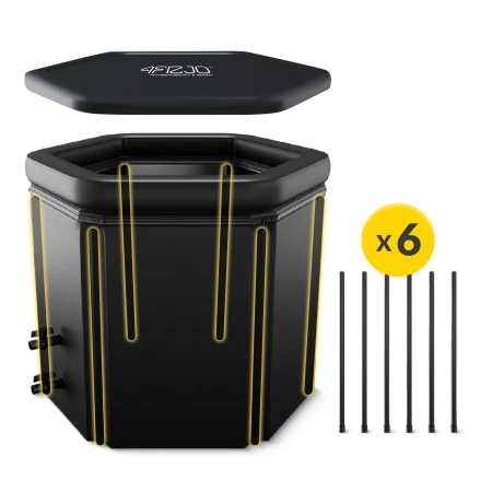 Beépített hűtőrendszerrel ellátott hordozható jégkád