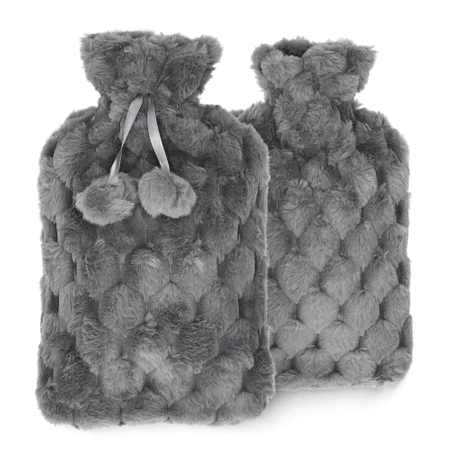 Gumi melegítőpalack plüss szövetborítással, 2 l