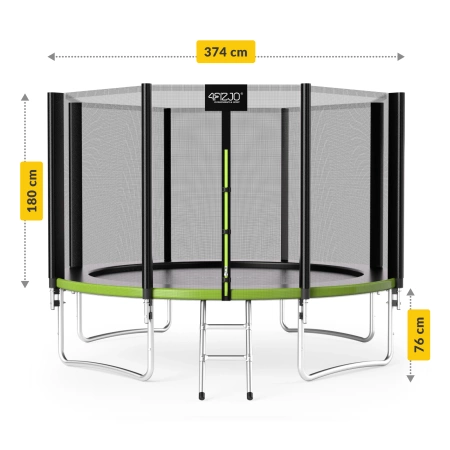CLASSIC kerti trambulin gyermekeknek, 374 cm, 12 láb