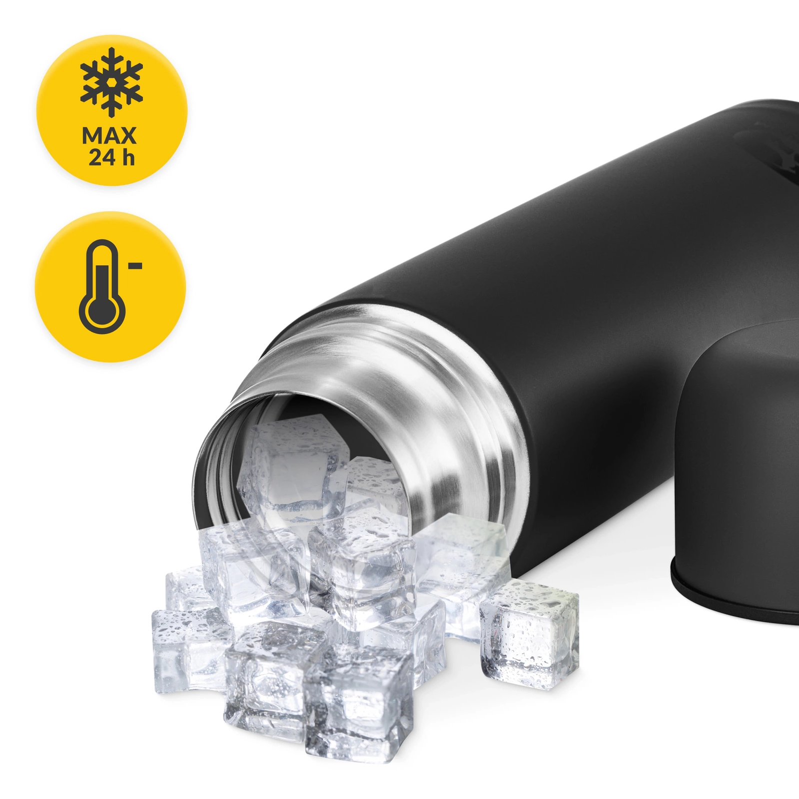 termos stalowy czarny duzy