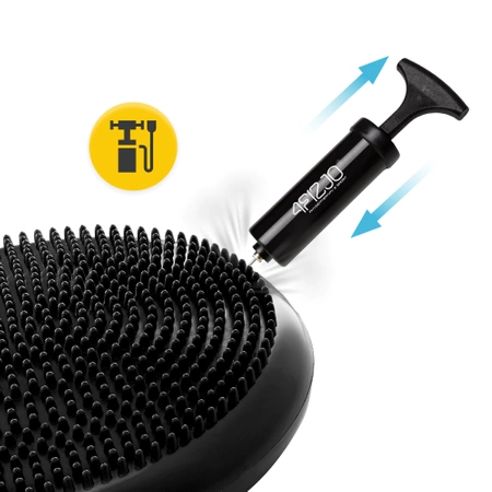 MED+ egyensúlyozó párna, 33 cm, fekete