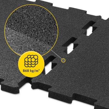 Gumi védőmatrac a padlóhoz, 4 darab, 48,5 x 48,5 x 1,5 cm