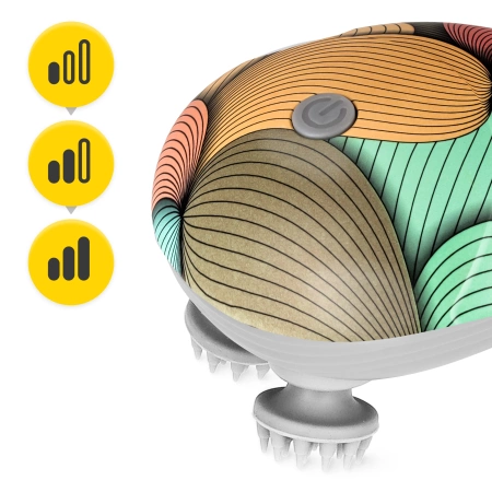 Vízálló, többszínű elektromos fejmasszírozó