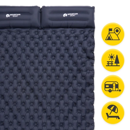 Mountain Goat kétszemélyes önfelfújódó túramatrac, sötétkék