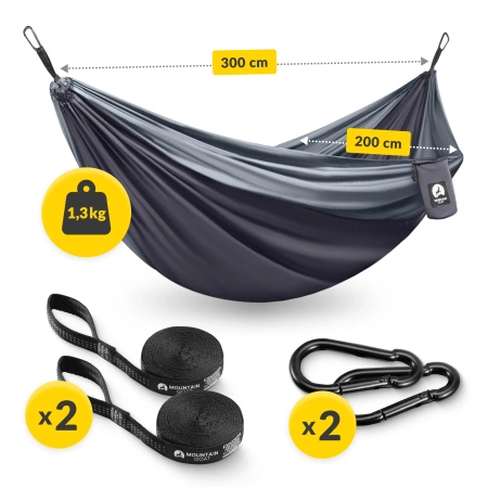 Mountain Goat két személyes utazási függőágy, szürke és grafit