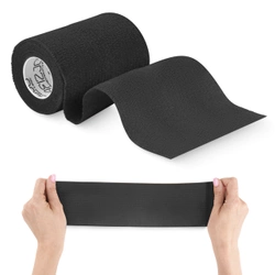 Öntapadó kötésrögzítő pólya, 4,5 m × 10, fekete