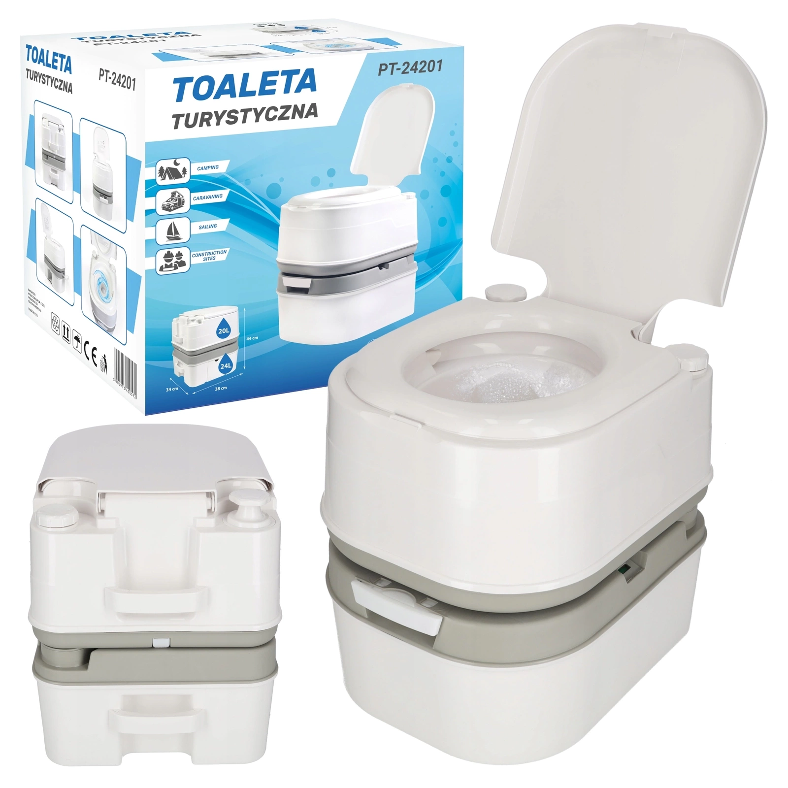 przenosna toaleta turystyczna kempingowa na dzialke biwak ze spluczka