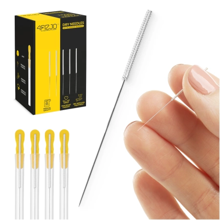 Vezetővel rendelkező akupunktúrás tűk, 100 db, 0,3 x 75 mm