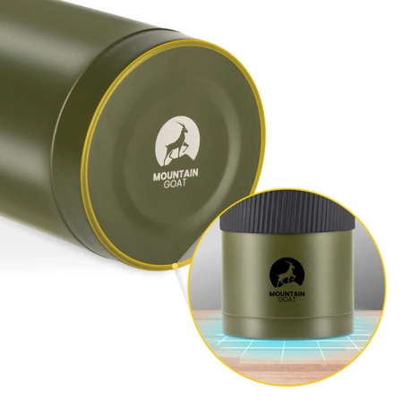 Rozsdamentes acél étkezési termosz, 1 l, zöld