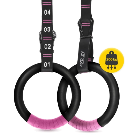 ABS húzódzkodó torna gyűrűk, fekete és rózsaszín
