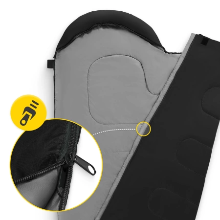 Mountain Goat STANDARD múmia alakú hálózsák, fekete