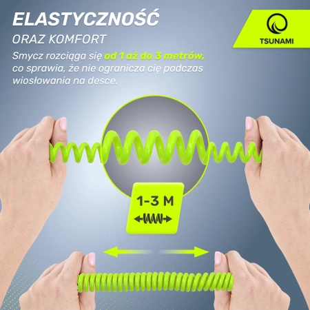 TSUNAMI SUP biztonsági póráz, zöld