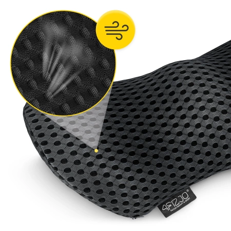 Ortopédiai ágyéki ülőpárna, fekete