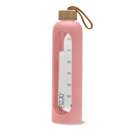 Üvegkulacs, 1 L, rózsaszín