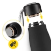 Termosz palack pánttal, 540 ml, fekete