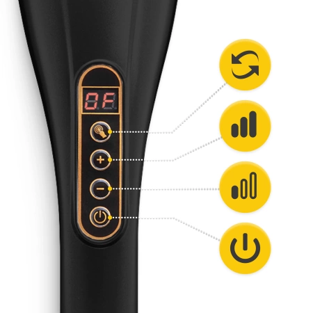 Kézi vibrációs testmasszírozó, fekete