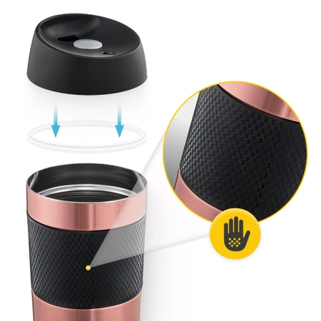 Mountain Goat TRAVEL termosz bögre, 400 ml, rózsaszín