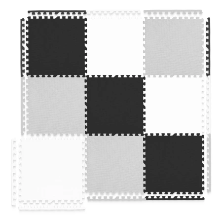 Oktató szőnyeg gyermekeknek, 180 x 180 cm, szürke