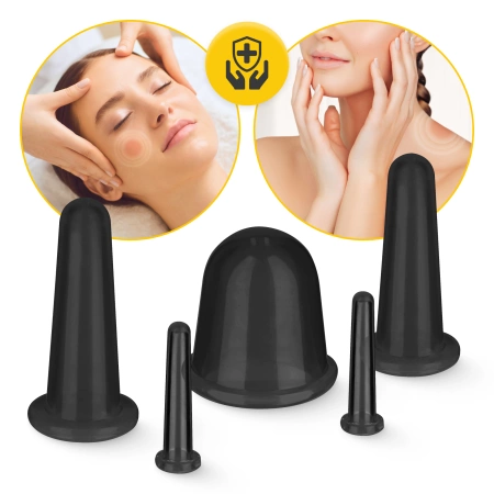 FACE+ szilikonköpöly készlet, 5 db, fekete