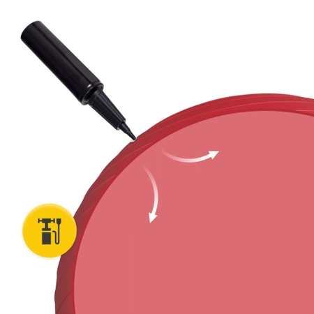 Felfújható gimnasztikai labda, 55 cm, piros