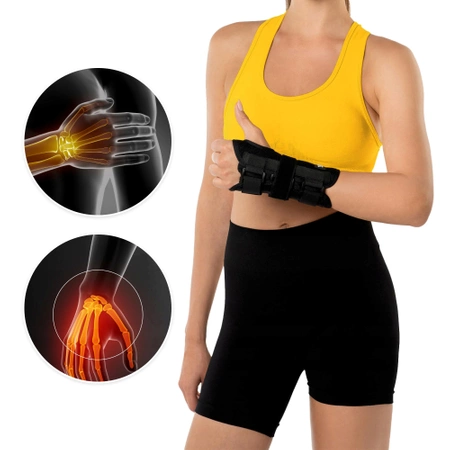 Csuklórögzítő merev sínnel bal kézre