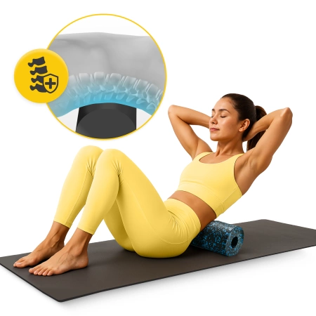 EPP masszázshenger és golyó készlet, 3 db, kék