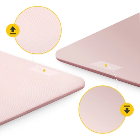 NBR jógaszőnyeg, 180 × 60 × 1,5 cm, világos rózsaszín