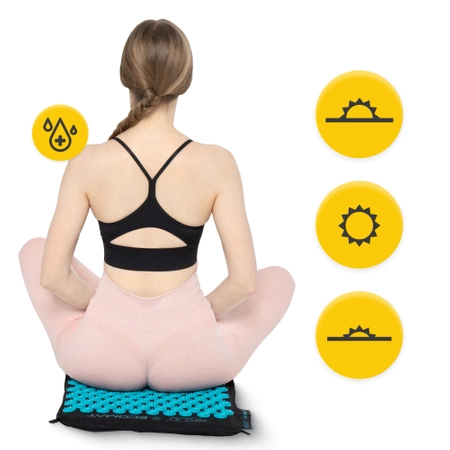 ECO akupresszúrás matrac hajdina és kókusz töltettel, kék