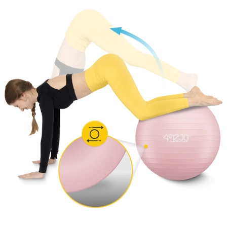 Felfújható gimnasztikai labda, 85 cm, rózsaszín