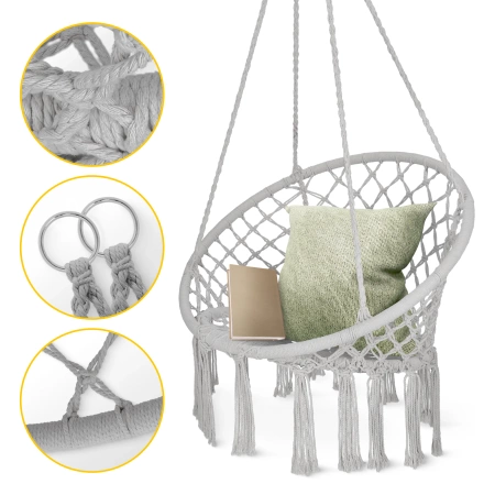 BOHO kerti hinta, szürke