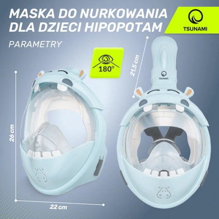 TSUNAMI HIPPO gyermek búvármaszk