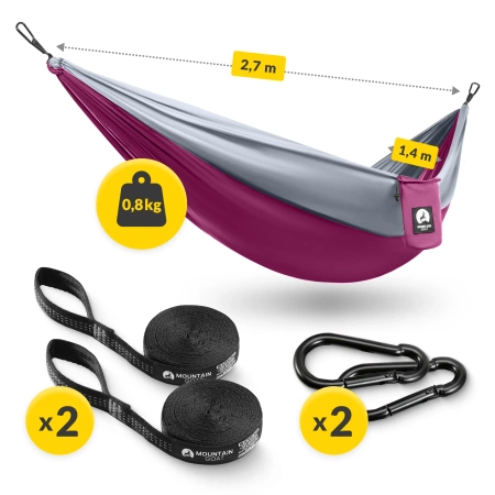 Mountain Goat egy személyes utazási függőágy, szürke és rózsaszín