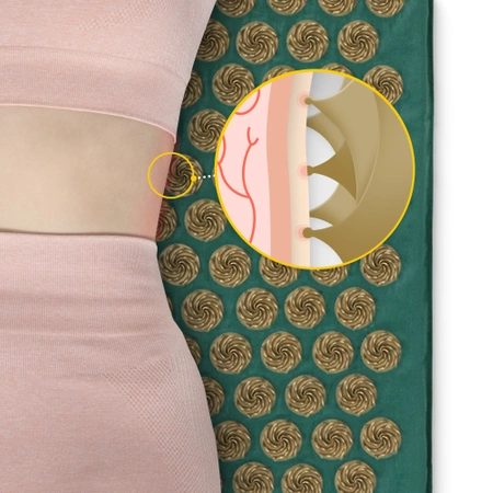 ECO akupresszúrás matrac párnával, XL, zöld