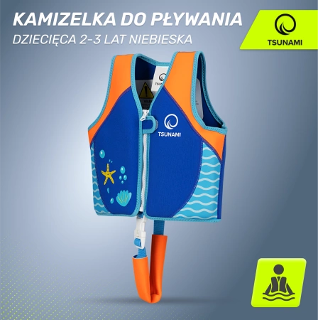 TSUNAMI úszómellény 2-3 éves gyerekeknek, kék