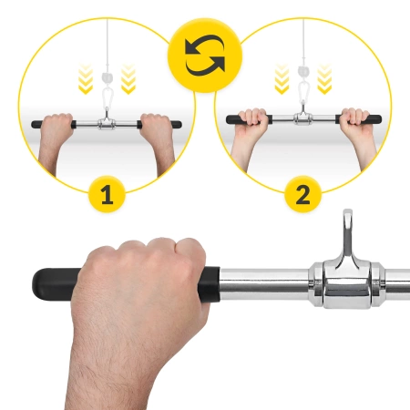 Forgatható egyenes kétkezes fogantyú, 50 cm