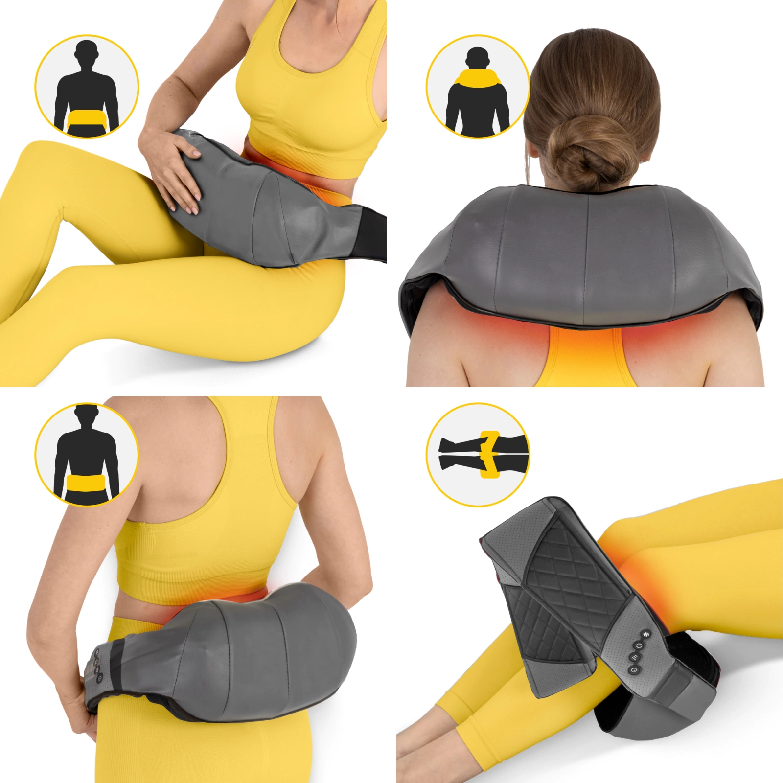 pas masujacy kark cialo shiatsu luxury+ ramiona plecy rozgrzewajacy