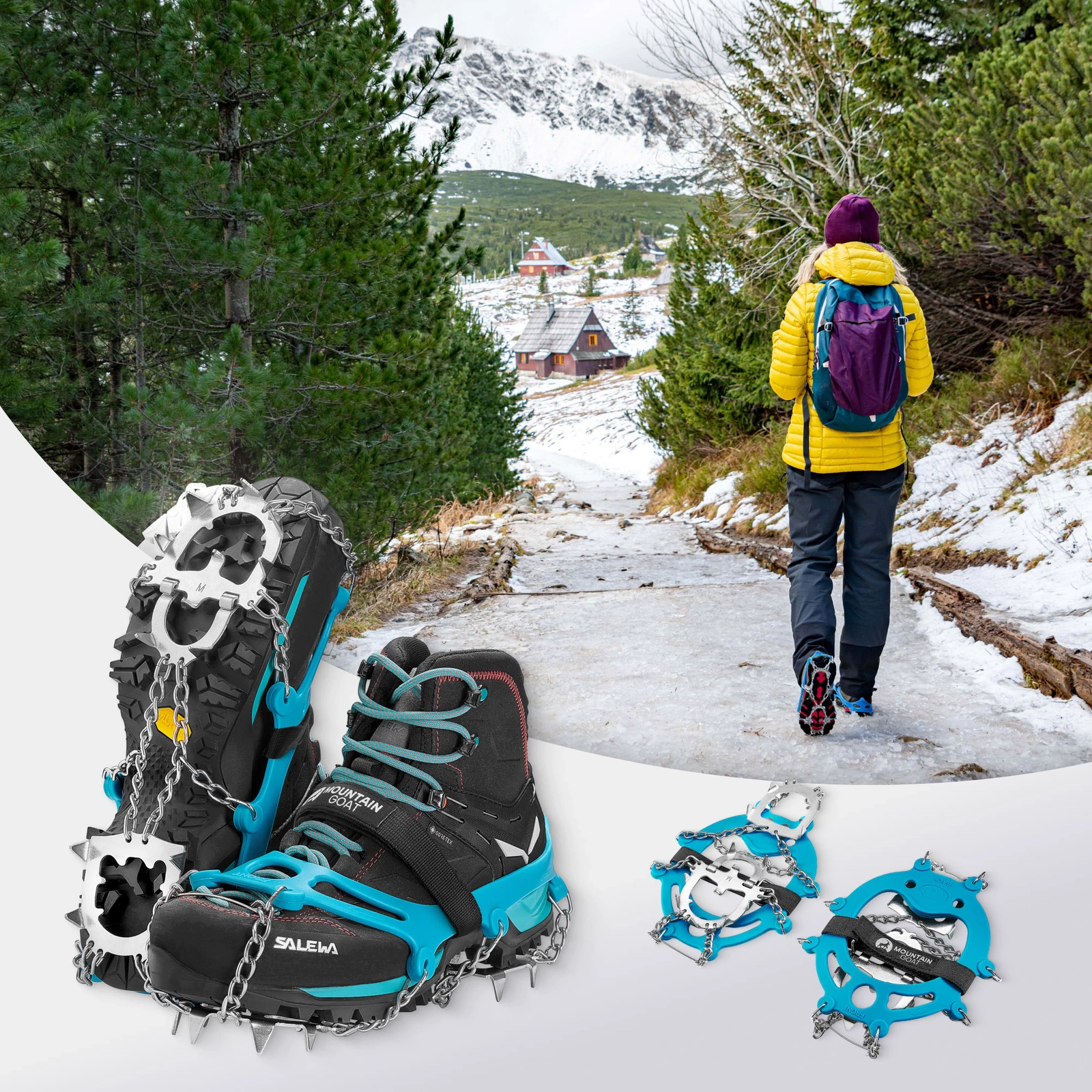 turystyczne raczki na buty turystyczne trekkingowe mountain goat